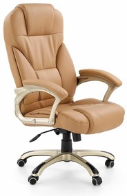 Καρέκλα γραφείου Houston 189, Ανοιχτό καφέ, 112x67x70cm, 15 kg, Με μπράτσα, Με ρόδες, Μηχανισμός καρέκλας: Κλίση | Epipla1.gr