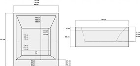 Elizabeth - Ακρυλική Μπανιέρα 190x90 εκ