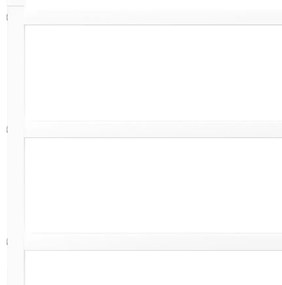 Πλαίσιο Κρεβατιού με Κεφαλάρι Λευκό 183 x 213 εκ. Μεταλλικό - Λευκό