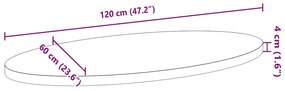 ΕΠΙΤΡΑΠΕΖΙΑ ΕΠΙΦΑΝΕΙΑ 120X60X4 ΕΚ. ΑΠΟ ΜΑΣΙΦ ΞΥΛΟ ΔΡΥΟΣ ΟΒΑΛ 4009043