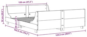 ΣΚΕΛΕΤΟΣ ΚΡΕΒ. ΧΩΡΙΣ ΣΤΡΩΜΑ ΛΕΥΚΟ 120X190 ΕΚ ΜΑΣΙΦ ΠΕΥΚΟ 850786