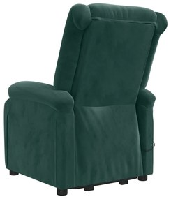 vidaXL Πολυθρόνα με Ανύψωση Πράσινη Υφασμάτινη