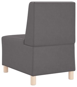 vidaXL Καθίσμα Σαλονιού Γκρι 55 x 74 x 82 εκ Τεχνητό δέρμα