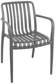 Πολυθρόνα Zoi  pp σε ανθρακί απόχρωση 58.5x54x80εκ