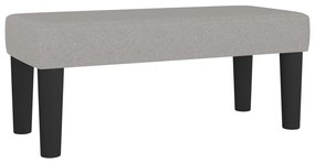 vidaXL Κρεβάτι Boxspring με Στρώμα Ανοιχτό Γκρι 90x190 εκ. Υφασμάτινο