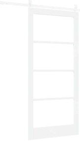 vidaXL Ολισθητή Πόρτα Λευκό 93 x 202 cm Ξύλο και μέταλλο