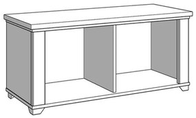 Έπιπλο Εισόδου Valencia KOM Λευκό - Artisan Oak - Λευκό Μάτ 103,5x41x47,5 εκ.