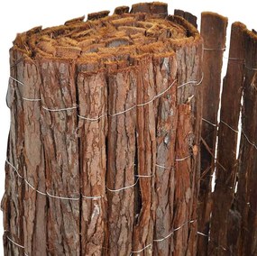 vidaXL Φράχτης από φλοιό δέντρου Καφέ 100 x 600 cm Φλοιός