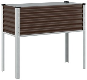 vidaXL Ζαρντινιέρα Κήπου Καφέ 100x45x90 εκ. από Ατσάλι