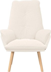 vidaXL Πολυθρόνα Κρεμ 69 x 74 x 93 εκ. Υφάσματος Sherpa