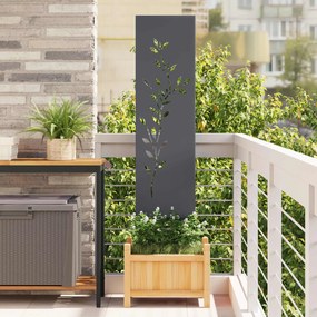vidaXL Οθόνη Ιδιωτικότητας Κήπου Floral Ανθρακί 32 χ 140 εκ