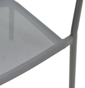 Καρέκλα - Πολυθρόνα Convince αλουμινίου στοιβαζόμενη με γκρι σκελετό-textilene-pe rattan 56x63x82 εκ. 56x63x82 εκ.