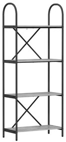 vidaXL Ράφι Βιβλίων Γκρι sonoma 60 x 30 x 146 εκ Επεξεργασμένο ξύλο