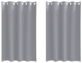 vidaXL Κουρτίνες 2 pcs Ανοιχτό γκρι 175 x 140 εκ. Πολυεστέρας