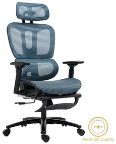 Καρέκλα γραφείου διευθυντή με υποπόδιο Verdant Premium Quality mesh χρώμα μπλε Υλικό: FABRIC MESH 256-000002
