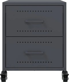 vidaXL Κομοδίνο Ανθρακί 36 x 39 x 43,5 εκ. από Χάλυβα