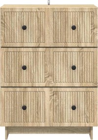 vidaXL Ντουλάπι με Συρτάρια 66 x 34,5 x 90 εκ Επεξεργασμένο Ξύλο