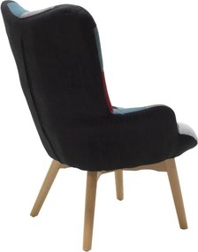 Πολυθρόνα Kido υφασμάτινη χρώμα patchwork 72x75x99 εκ.