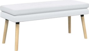 vidaXL Διπλή Επίστρωση Πάγκος Λευκό 110 x 40 x 47 εκ. Ύφασμα