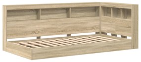 vidaXL Κρεβάτι Βιβλιοθήκη Σονομά Οξιά 75x190 εκ, Φτιαγμένο από Ξύλο