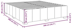 Κρεβάτι Boxspring με Στρώμα Κρεμ 200x200 εκ. Υφασμάτινο - Κρεμ