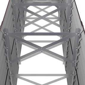 vidaXL Ζαρντινιέρα Καφέ 224x40x68 εκ. Γαλβανισμένος χάλυβας
