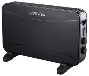 Telemax Vector 30-2211 2K Θερμοπομπός Δαπέδου 2000W 59x39cm Μαύρος