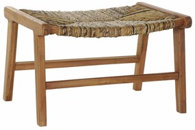 Σκαμπό DKD Home Decor   65 x 47 x 40 cm Φυσικό Ξύλο Τικ Πλαστική ύλη Ανοιχτό καφέ