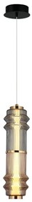 Φωτιστικό Οροφής Κρεμαστό Dereck 4322601 LED 14W 546Lm 10,5x195cm Amber-Bronze Viokef