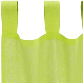 vidaXL Κουρτίνες Voile με Θήκη 2 τεμ., Πράσινο Μήλο