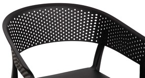 Πολυθρόνα Πολυπροπυλενίου Perfoe Μαύρη 53,5x50,5x73 Υ Εκ.