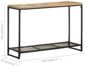 vidaXL Τραπέζι Κονσόλα 110 x 35 x 75 εκ. από Μασίφ Ξύλο Μάνγκο