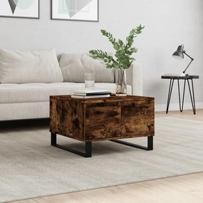 vidaXL Τραπεζάκι Σαλονιού Καπνιστή Δρυς 55x55x36,5εκ. Επεξεργασμ. Ξύλο