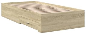 vidaXL Πλαίσιο Κρεβατιού με συρτάρια Sonoma Δρυς 90x200εκ. Επεξ. Ξύλο