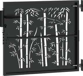 vidaXL Πύλη Κήπου 85 x 100 cm Ατσάλι με Επικάλυψη Πούδρας Μαύρο