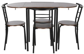 Σετ Τραπέζι με 4 Καρέκλες DKD Home Decor 121 x 55 x 78 cm