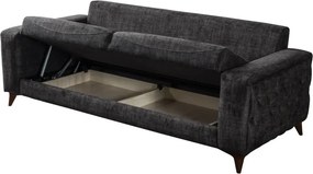 Stewehome Τριπλή πολυθρόνα Oak Anthracite 220x90x84 cm