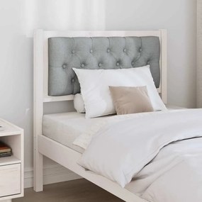 vidaXL Κεφαλάρι Άλλο Λευκό και ανοιχτό γκρι 75 cm Μασίφ ξύλο πεύκου
