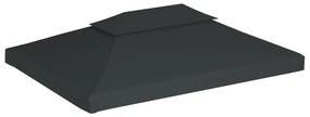 VidaXL Κάλυμμα για Κιόσκι 2 Επιπέδων Ανθρακί 4 x 3 μ. 310 γρ./μ²