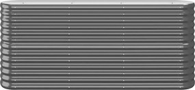 vidaXL Ζαρντινιέρα Ανθρακί 152x40x68 εκ Γαλβανισμένος χάλυβας