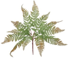 FERN 78269 Τεχνητό Φυτό Φτέρη - Μπουκέτο Διακοσμητικών Φυτών - Κλαδιών με Φύλλωμα Πράσινο - Καφέ Υ45cm