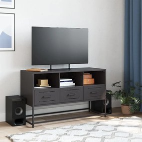 vidaXL Έπιπλο Τηλεόρασης Μαύρο 100,5x39x60,5 εκ. Ατσάλινο
