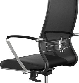 Καρέκλα γραφείου B2-163K Megapap εργονομική με ύφασμα Mesh και τεχνόδερμα χρώμα μαύρο 58x70x103/117εκ.