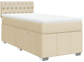 ΚΡΕΒΑΤΙ BOXSPRING ΜΕ ΣΤΡΩΜΑ ΚΡΕΜ 80 X 200 ΕΚ. ΥΦΑΣΜΑΤΙΝΟ 3286907