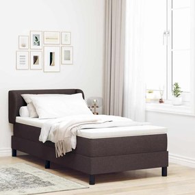 κρεβάτι box spring vidaXL με στρώμα Καφέ 80x200 εκ. Υφάσματος