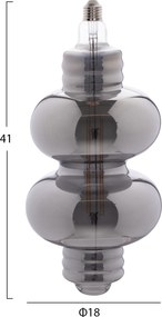 ΛΑΜΠΤΗΡΑΣ LED FILAMENT 8W E27 3000K SMOKE COLOR DIMMABLE  HM4053.03