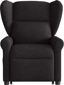 vidaXL Πολυθρόνα Μασάζ Ανακλινόμενη με Ανύψωση Μαύρη Υφασμάτινη