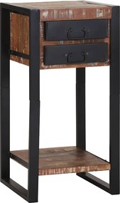 vidaXL End Table Πολύχρωμο 40 x 40 x 80 cm Στερεό Ανακτηθέν Ξύλο