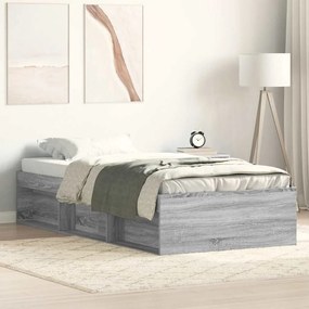 vidaXL Πλαίσιο Κρεβατιού Γκρι Sonoma 90x200 εκ.