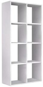 Βιβλιοθήκη Anser Megapap χρώμα λευκό 69,8x29x142εκ.